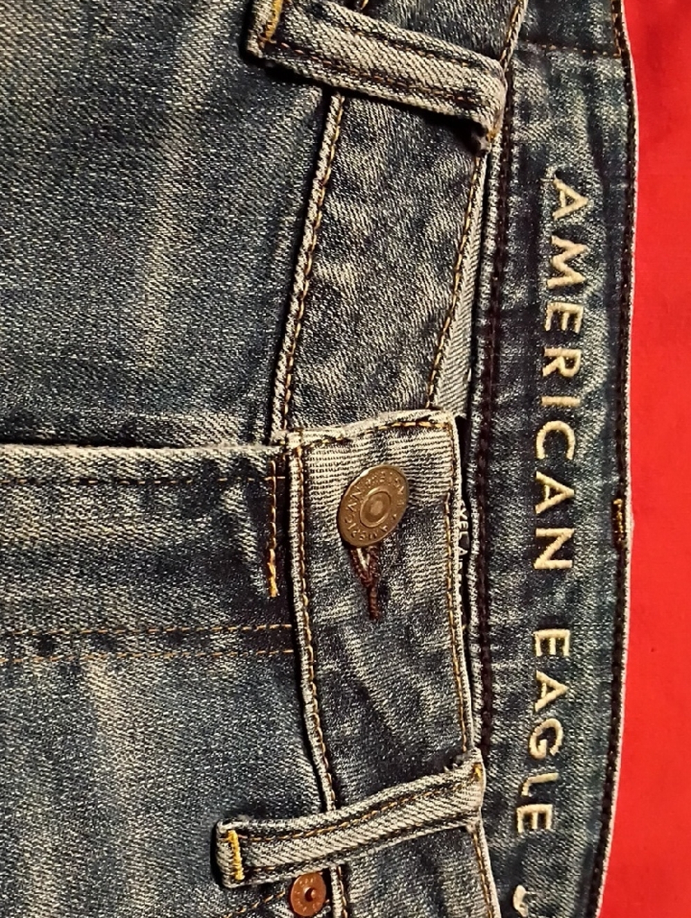 American Eagle Outfitters Men’s Dark Blue Slim Straight Jeans